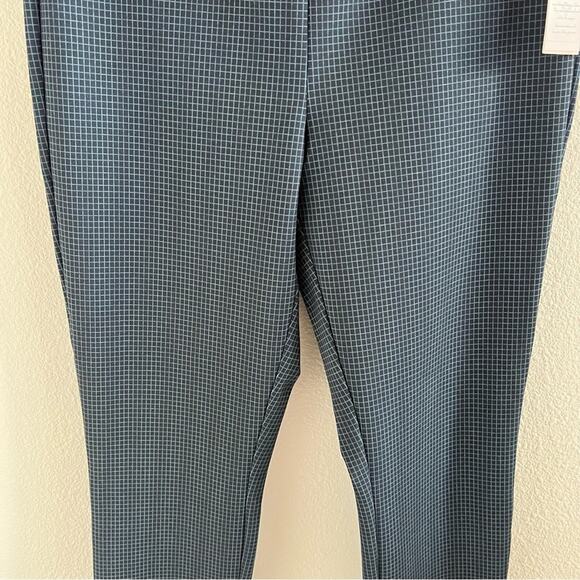 NWT Nanette Leopore Geometric Plaid Navy Business Casual Pants Legging Office M - Picture 7 of 11
